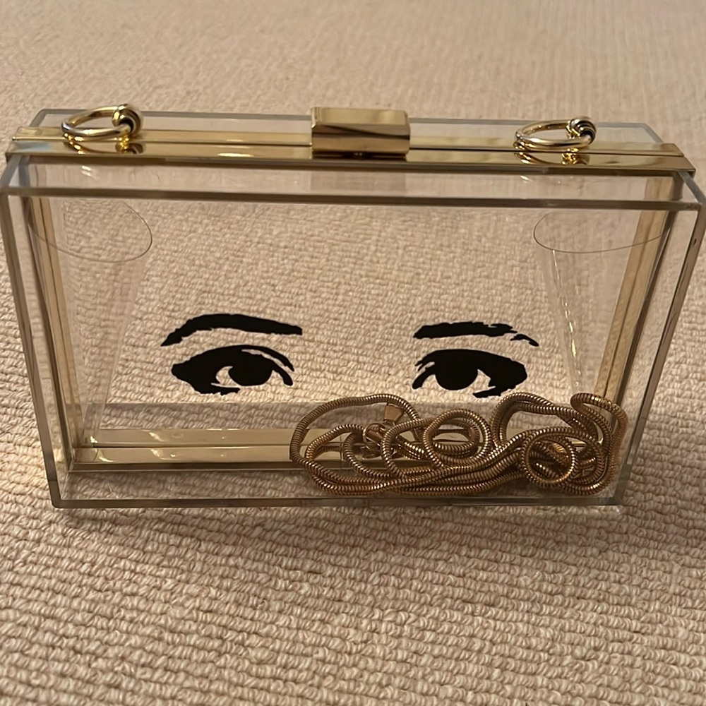Clear box purse with eye design - perfect for stadiums!